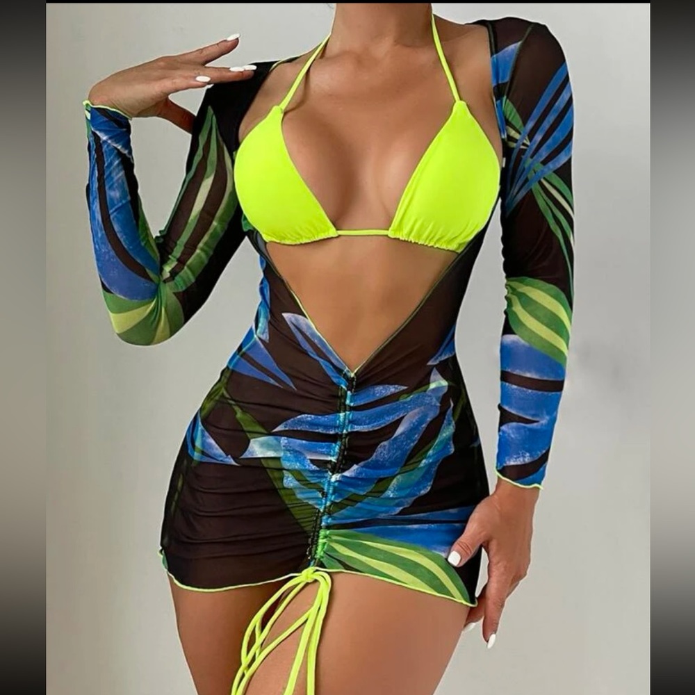 Bathing suit with cover up